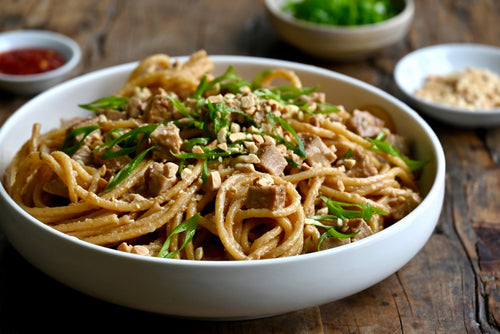 30-Minute Peanut Noodles with Pork