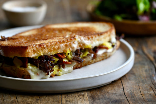 The Ultimate Beef and Bacon Grilled Cheese