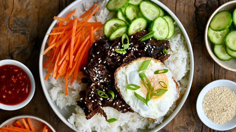 Slow Cooker Korean Beef Bowls 