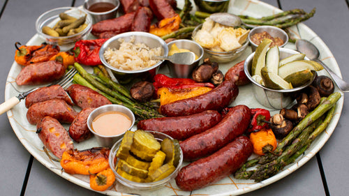 Grilled Sausage Charcuterie Board