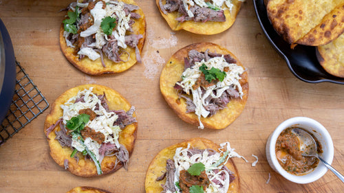 Smoked Mopped Pork Collar Toastadas