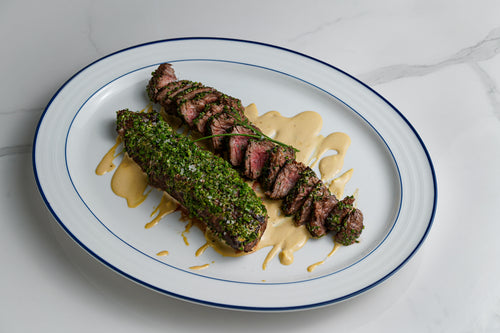 Chive Crusted Hanger Steak