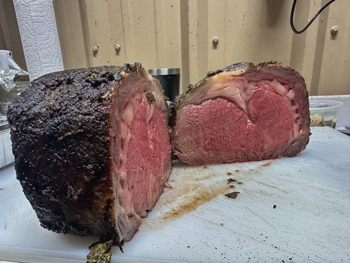 Herb & Garlic Slathered Smoked Wagyu Prime Rib