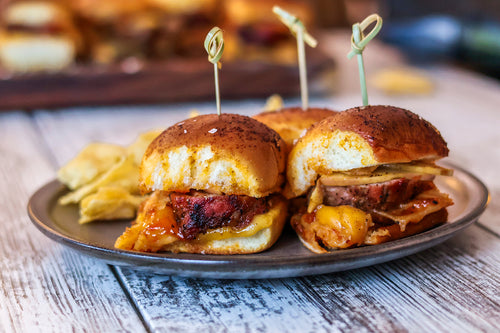 Bourbon Maple Kurobuta Pork Tenderloin Sliders