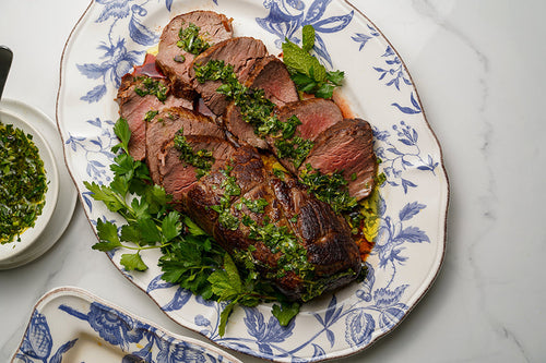 Beef Tenderloin with Honey Garlic Lemon & Herb Sauce