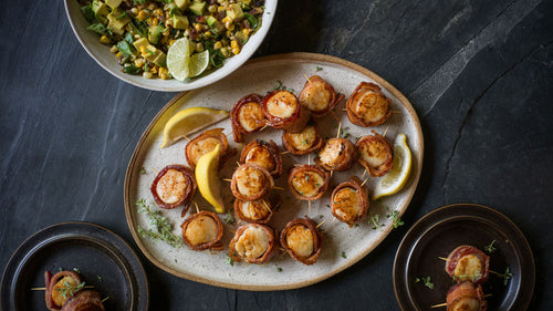 Bacon-Wrapped Wild Scallops