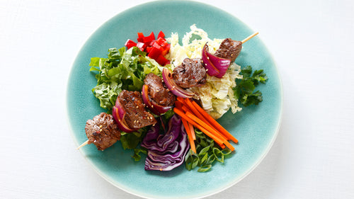 Beef Teriyaki Skewer Salad