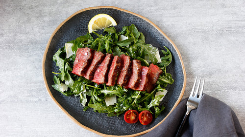 Tuscan-Style NY Strip with Arugula Salad