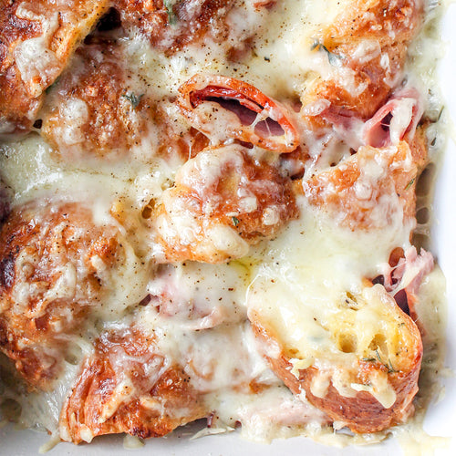 Ham & Cheese Croissant Breakfast Bake