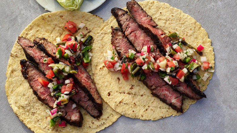 Carne Asada with Charred Green Onion Pico de Gallo