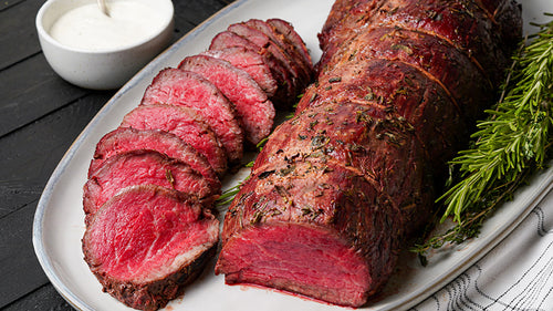 Herb Roasted Tenderloin with Horseradish Cream