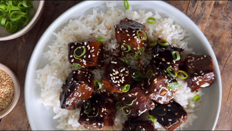 Honey Garlic Steak Bites 