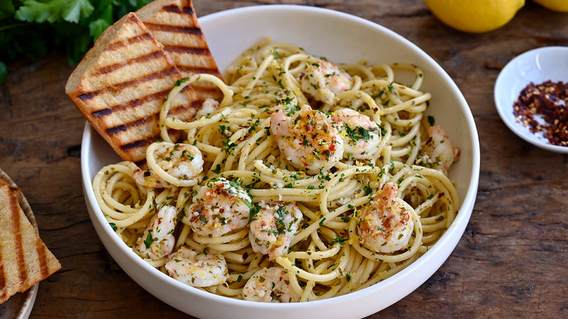 Grilled Shrimp Scampi with Pasta