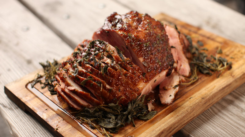 Maple Dijon Kurobuta Ham with Fried Sage