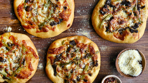 Mini Philly Cheesesteak Pizzas