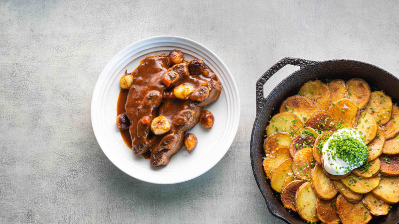 Braised Short Ribs with Pan-Fried Potato