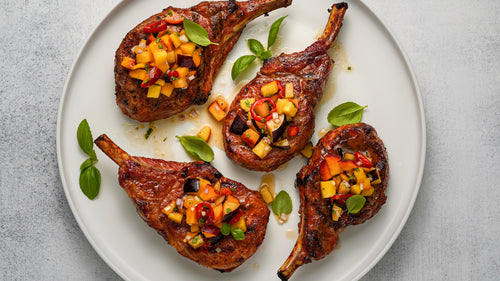 Pork Chops with Stone Fruit Salsa Fresca