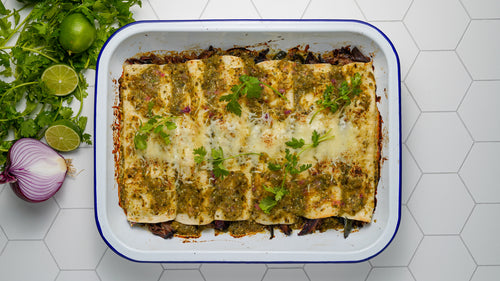 Leftover Short Rib and Poblano Enchiladas