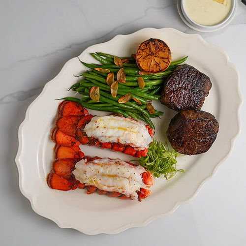 Surf & Turf with Haricots Verts and Lemon Cream Sauce