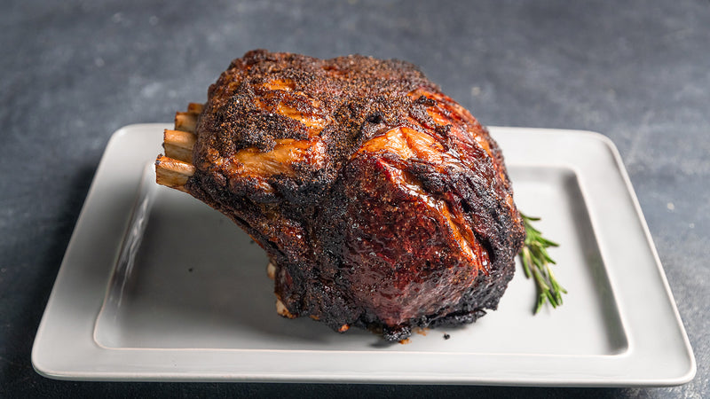 Smoked Prime Rib with Orange-Rosemary Rub