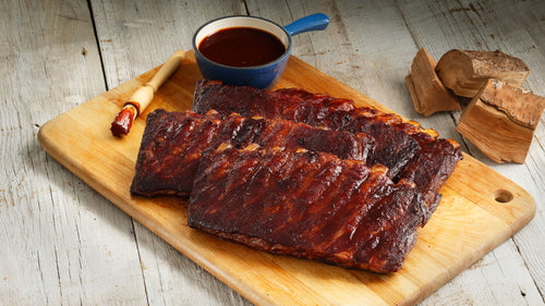 Smoked Pork Ribs with Apple & Apricot BBQ Glaze