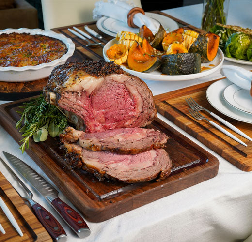 Prime Rib Holiday Dinner Table 