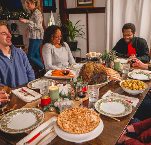 Holiday Table with Tomahawk Roast 