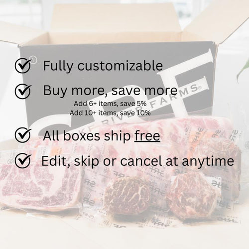 Promotional text overlay on a product with customization and quantity savings options.