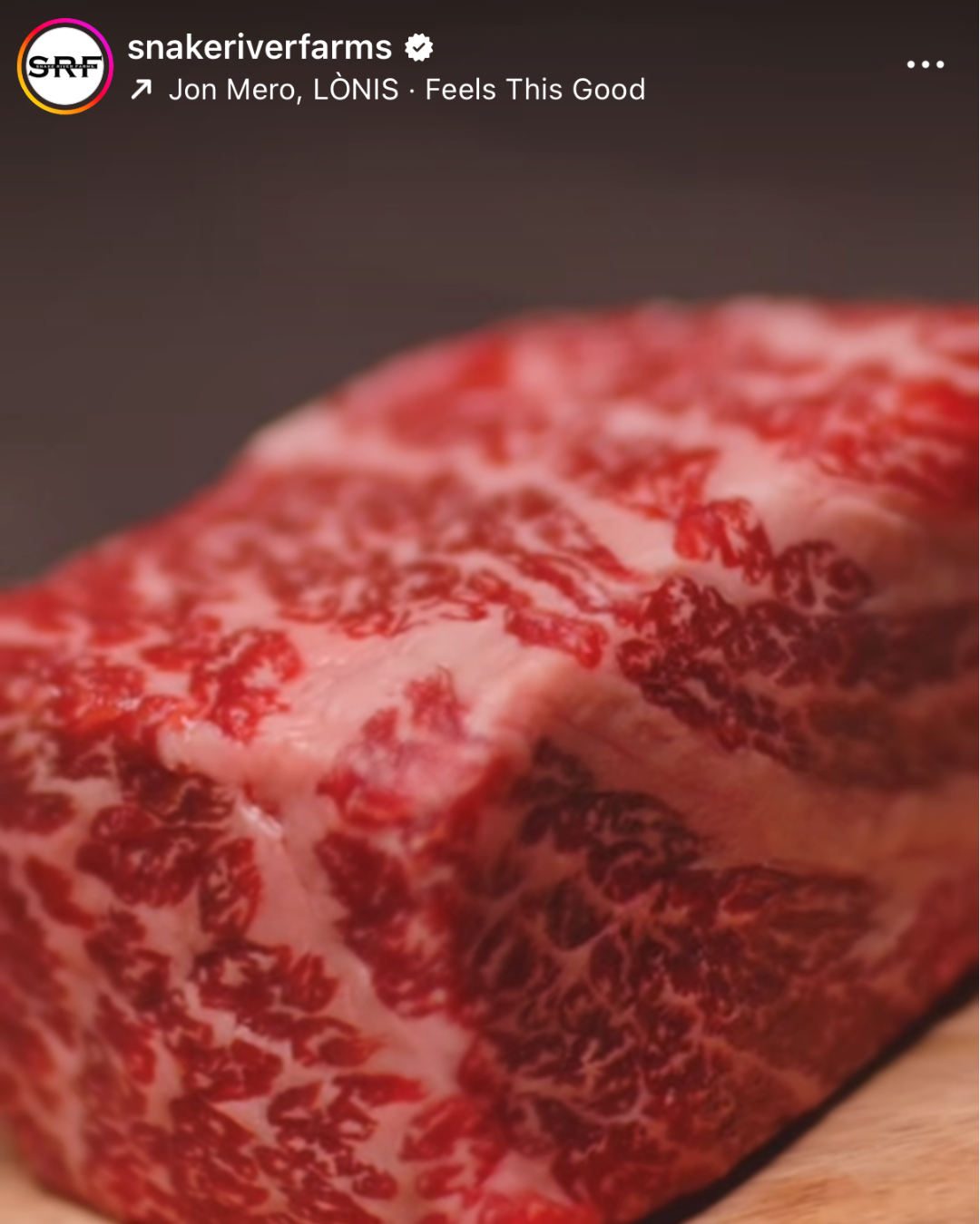 Instagram marbled raw beef graphic