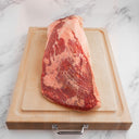 USDA Choice Brisket on cutting board 