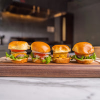 sliders on cutting board 