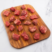 USDA Choice Steak cuts on cutting board 