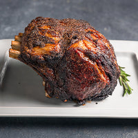 bone-in prime rib on plate 