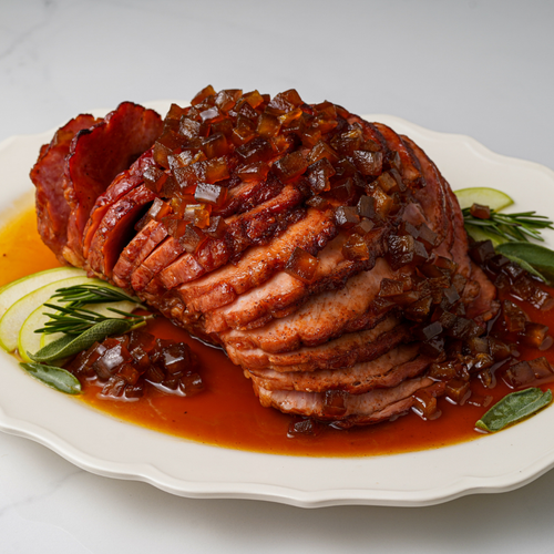 Sliced Kurobuta Ham with glaze