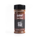 Coffee rub seasoning container with SRF and Just a Taste branding on a white background