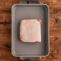 Kurobuta Pork Loin Roast in a pan 