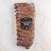 Fully cooked smoked pork spare ribs package 