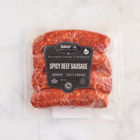 spicy beef sausage in package 