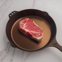 USDA Prime Bone-In NY strip steak 18 oz. in pan 