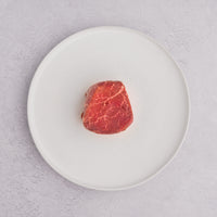 USDA Prime Filet Mignon on White Plate 