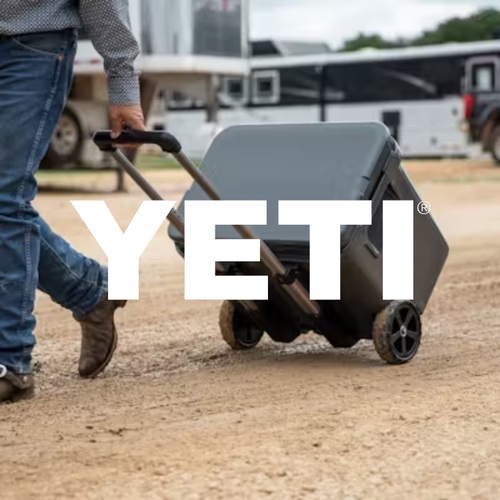 YETI cooler with logo