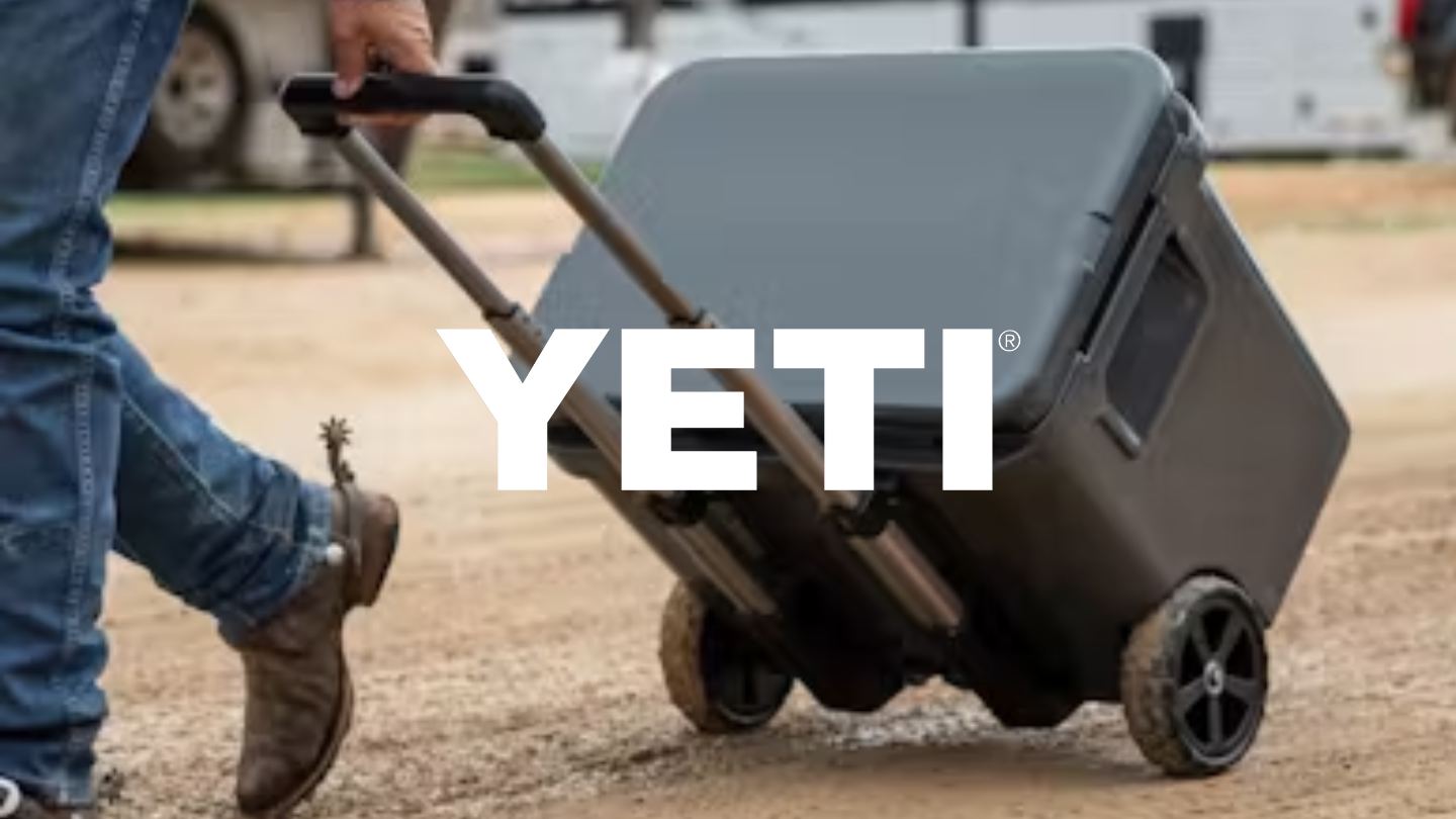 YETI cooler with logo
