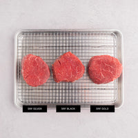 three filet mignon steaks on rack grade comparison |lifestyle