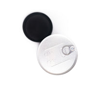 top of tallow can with lid on white background