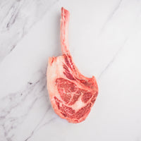 raw SRF Black® tomahawk steak |SRF Black®