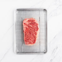 SRF Gold® NY strip steak on rack |SRF Gold®