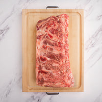 highly marbled striploin for cutting board 