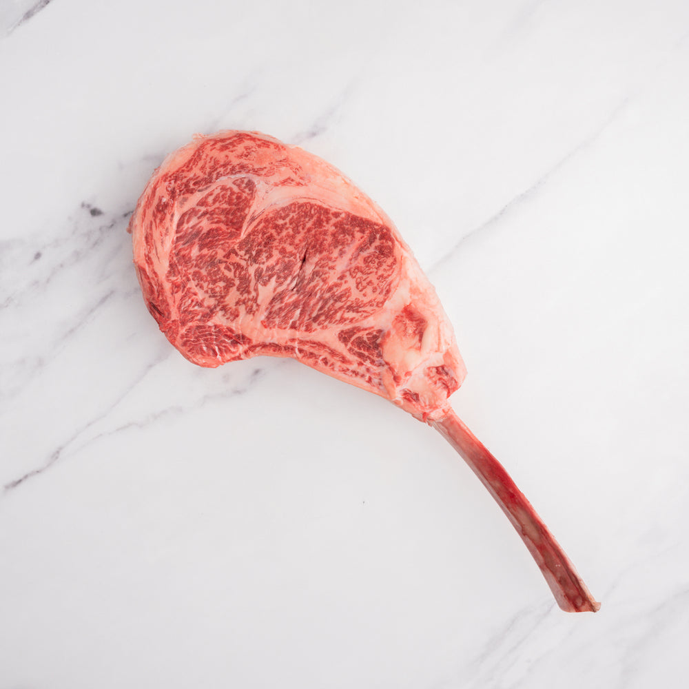 Tomahawk Bone In Ribeye Buy American Wagyu Tomahawk Ribeye Steak for Sale Online | Snake River ...