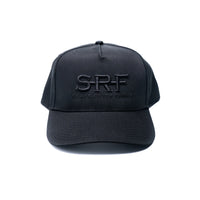 Black cap with 'S-R-F' logo on a white background