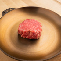 raw SRF Silver™ Filet Mignon in skillet 